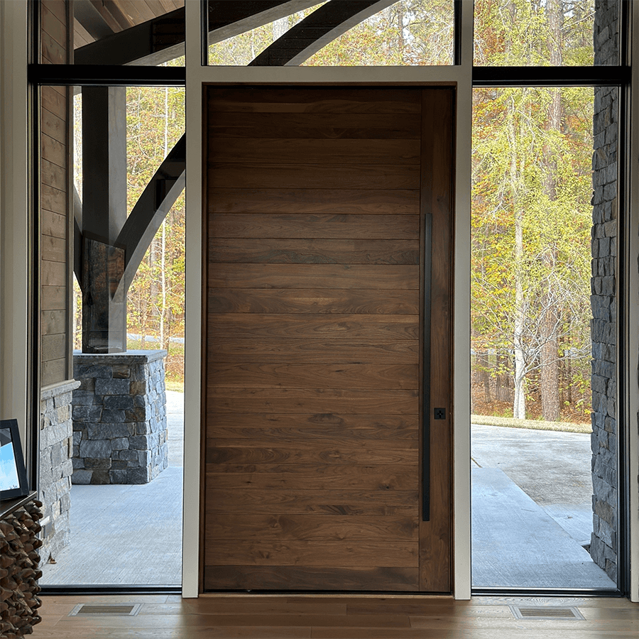 Walnut with Vertical Plank on Handle Side