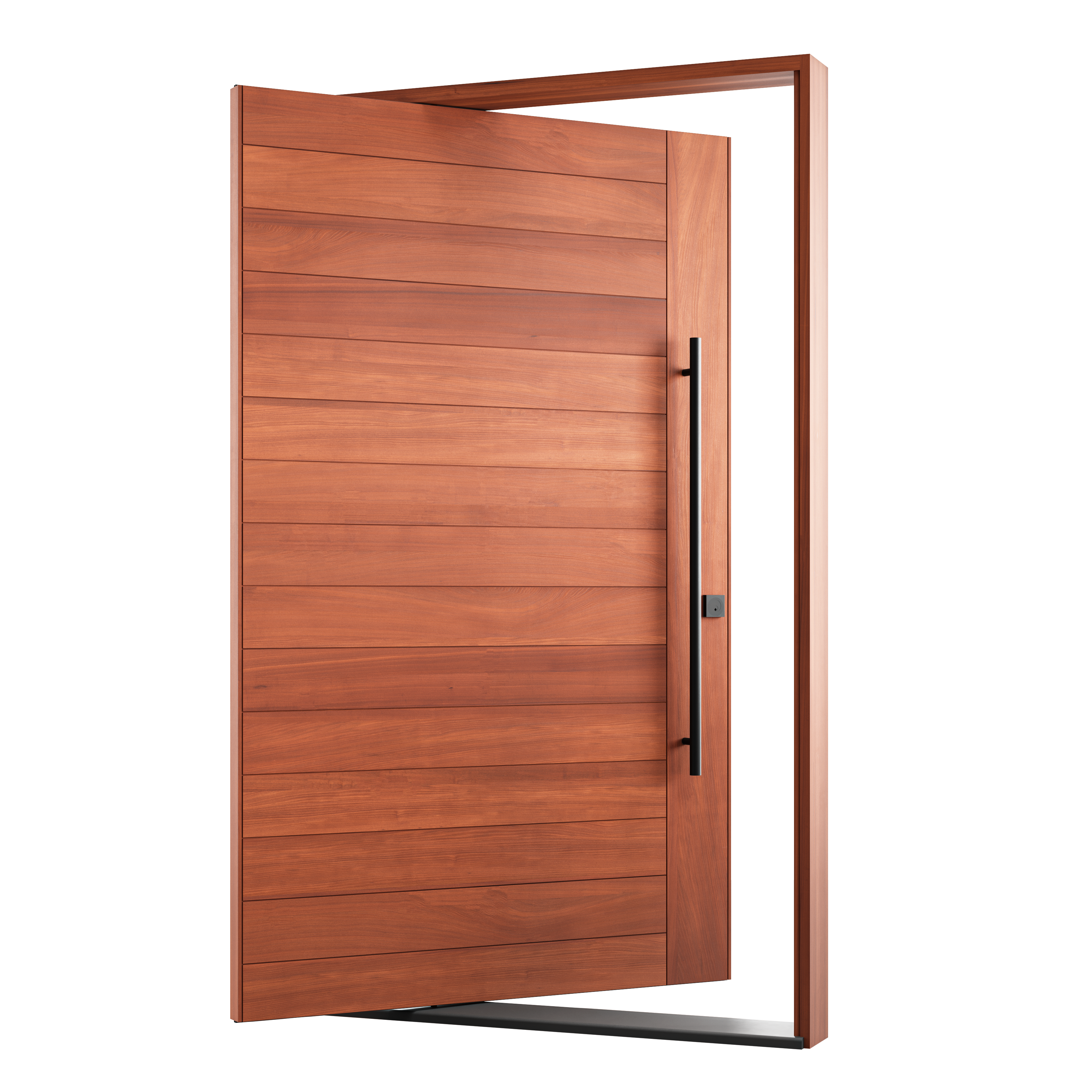 Sapele with Vertical Plank on Handle Side