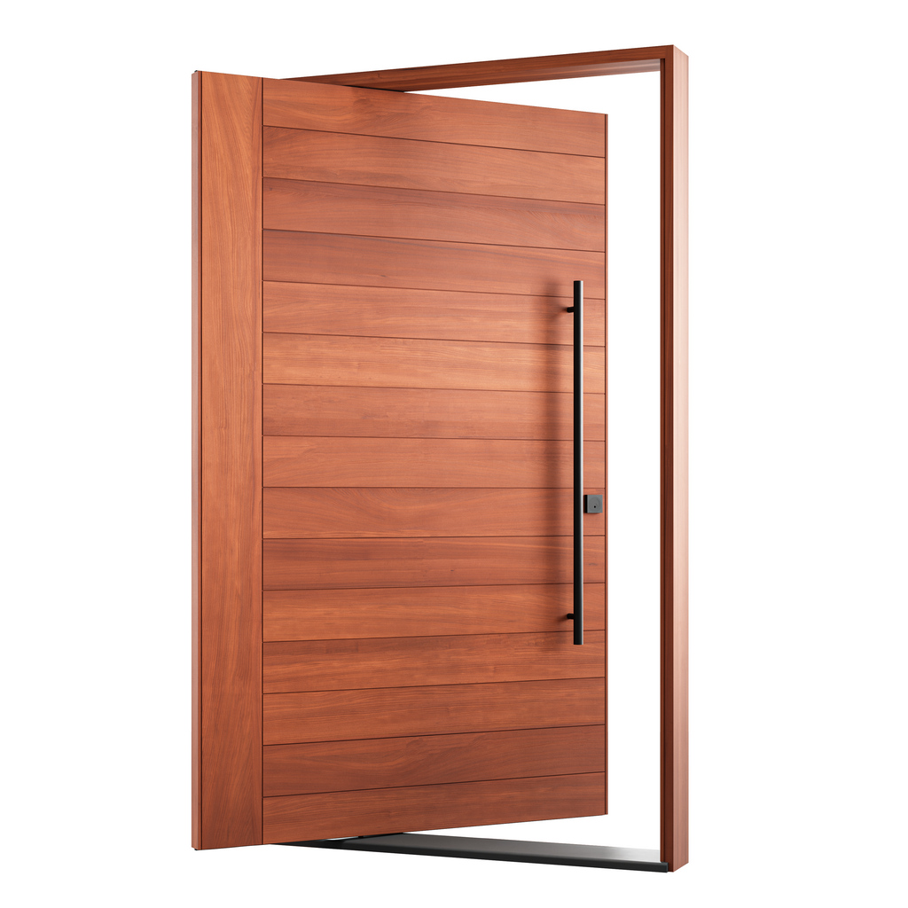 Sapele with Vertical Plank on Hinge Side