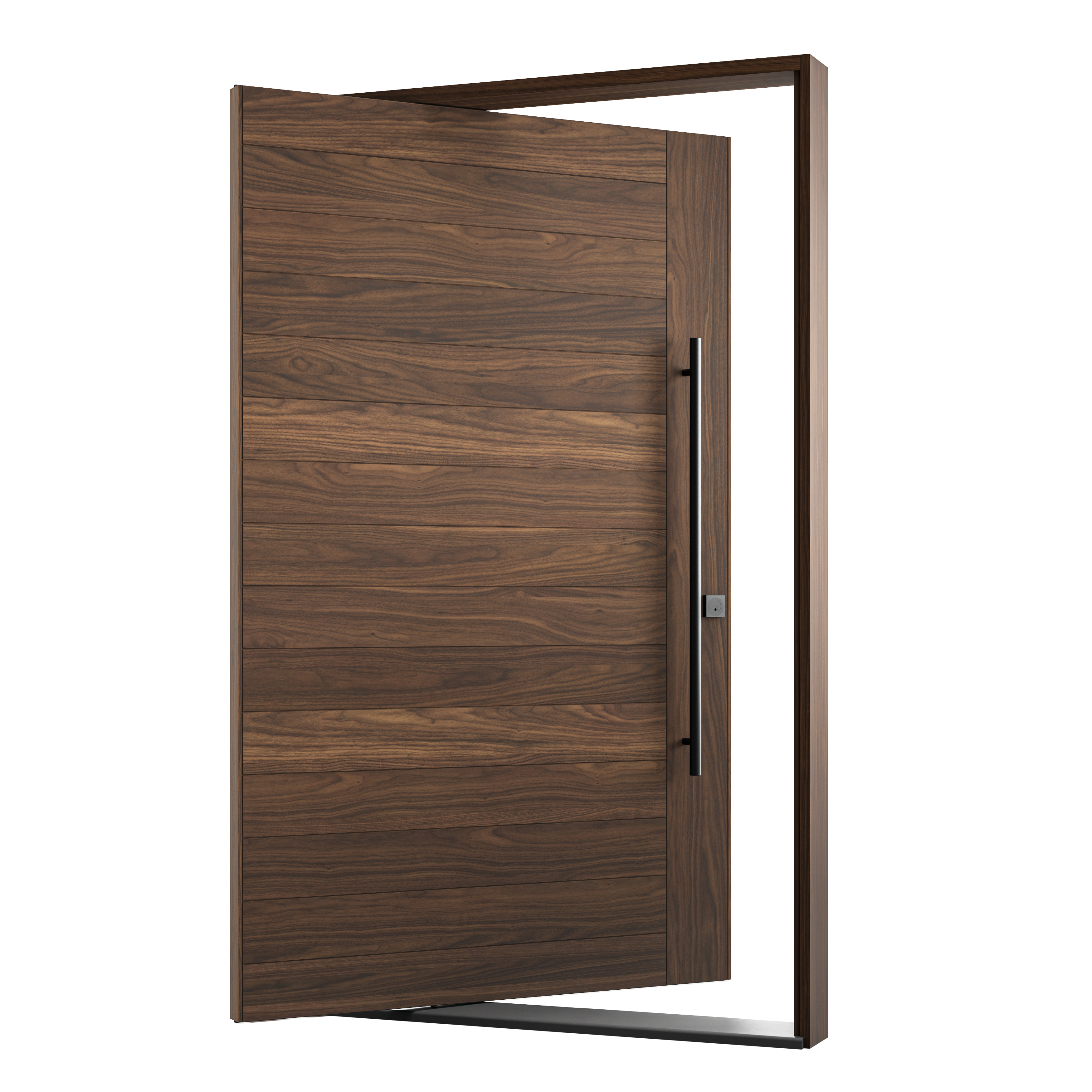 Walnut with Vertical Plank on Handle Side