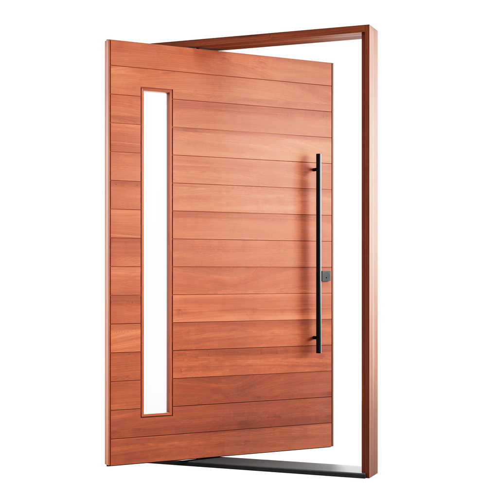 Sapele with Window on Hinge Side