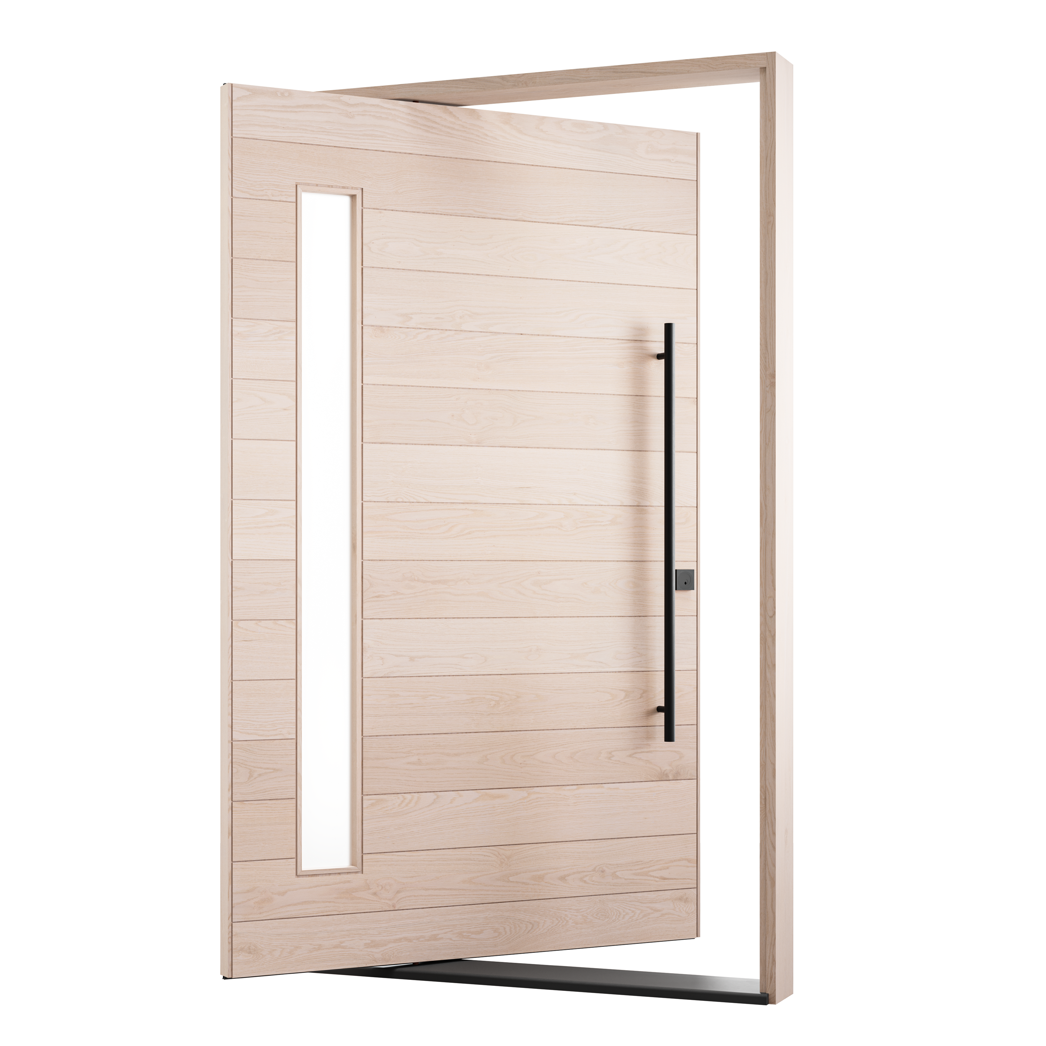 White Oak with Handle on Hinge Side