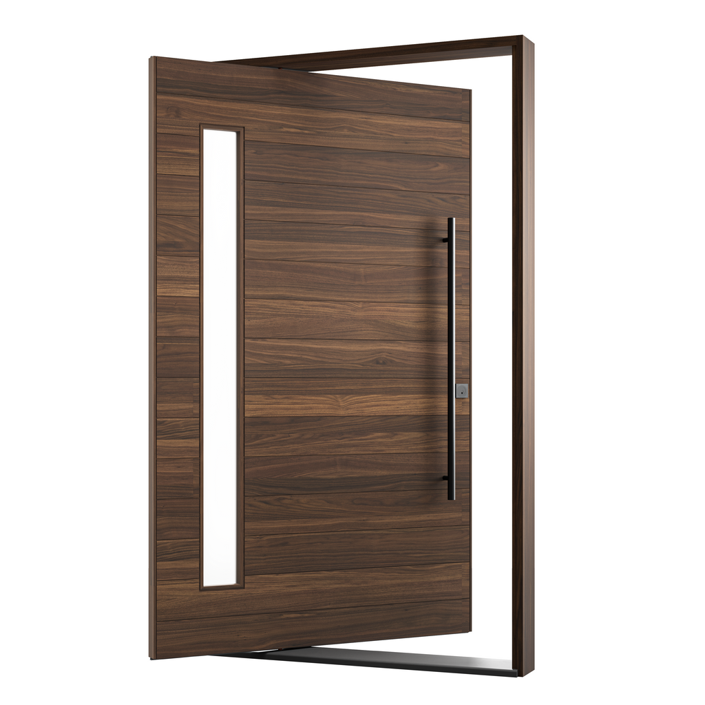 Walnut with Window on Hinge Side