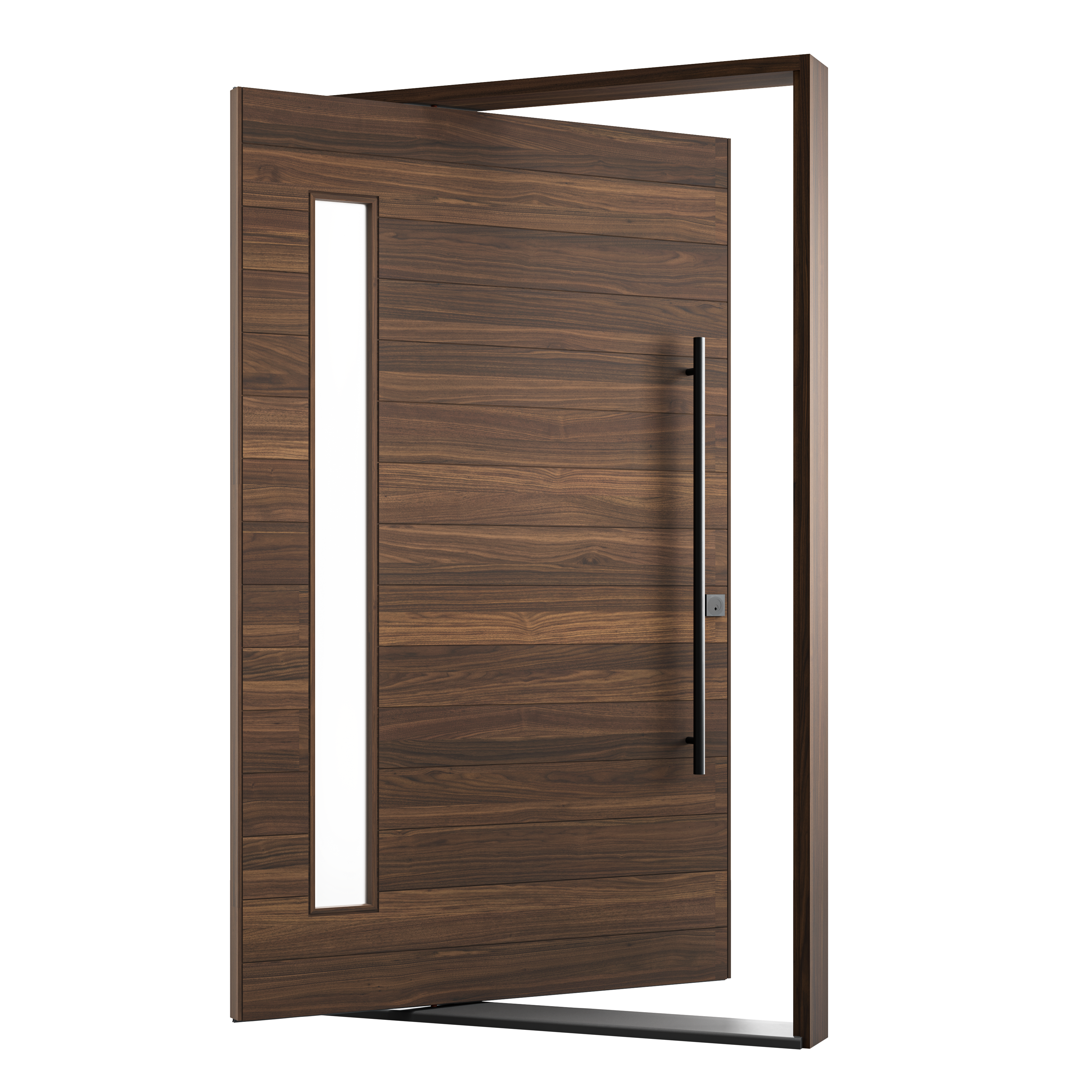 Walnut with Window on Hinge Side